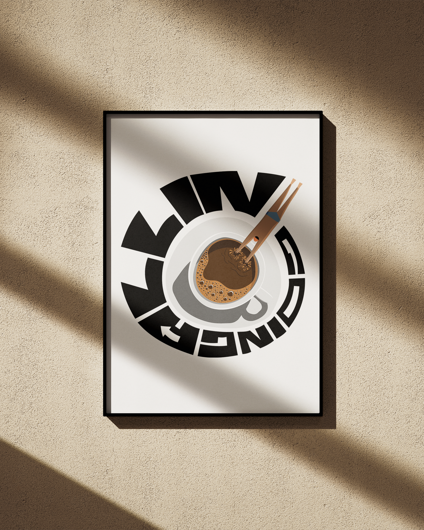 Poster „all in“ – A4 Kunstdruck Illustration, Wandbild, Art Print von feelgoodcartel