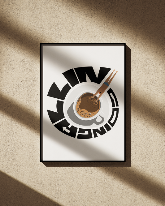 Poster „all in“ – A4 Kunstdruck Illustration, Wandbild, Art Print von feelgoodcartel