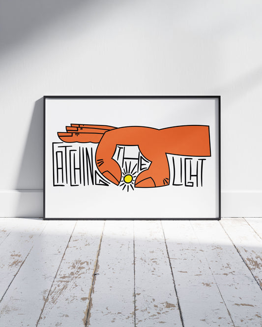 Poster „catching the light“ – A4 Kunstdruck Illustration, Wandbild, Art Print von feelgoodcartel