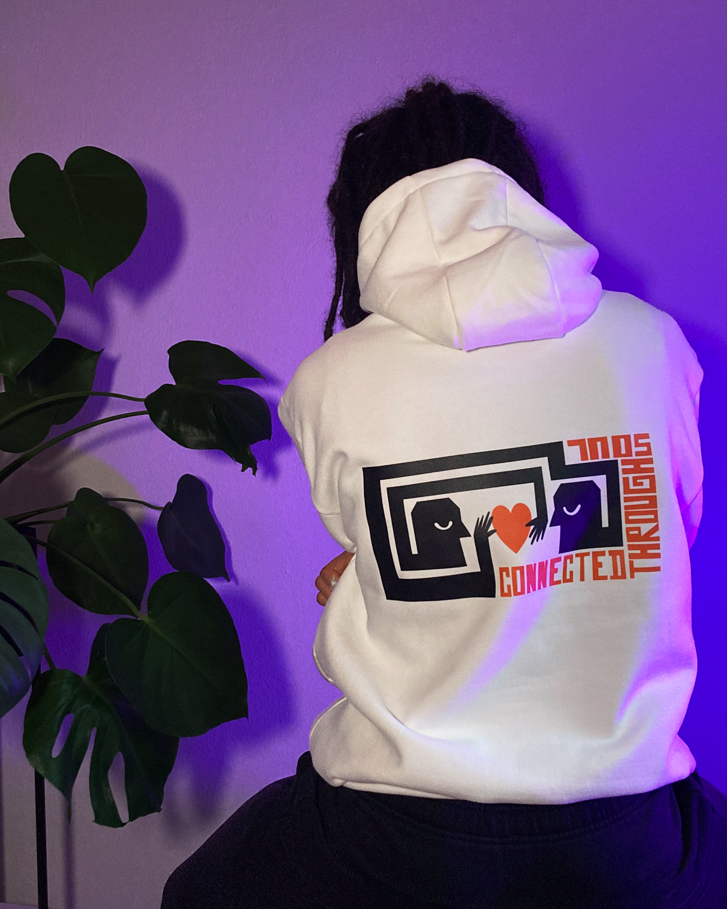 Kapuzenpullover „connected“ – Unisex, vegan, Illustration Hoodie