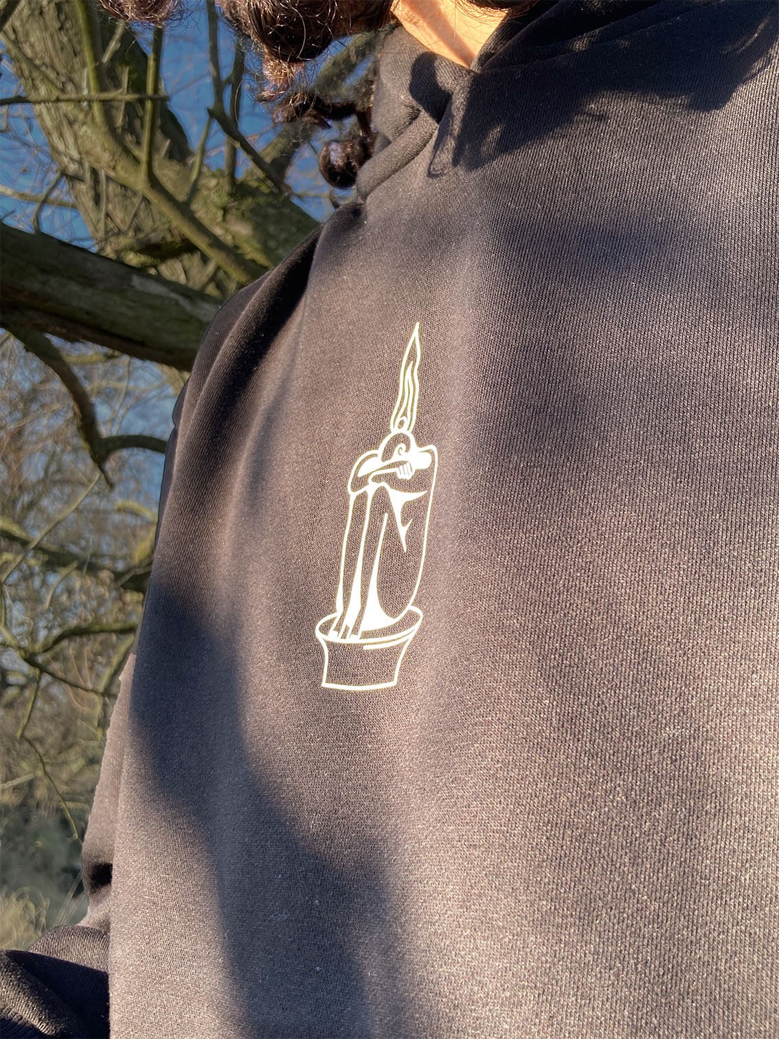 Kapuzenpullover „don't get burnt out“ – Unisex, vegan, Illustration Hoodie